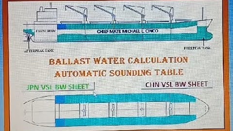 Ballast water calculation