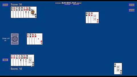 My user vs. computer version of the card game Rummy.