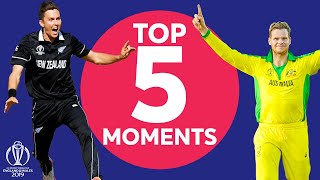 A Hat-Trick and Big Catches! | Australia vs New Zealand - Top 5 Moments | ICC Cricket World Cup 2019