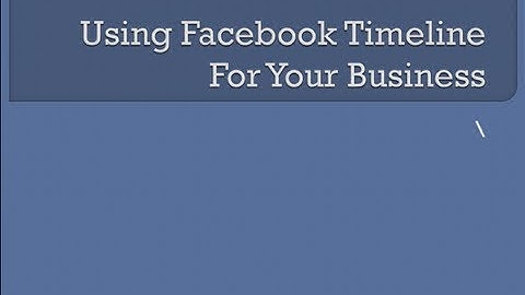 Introduction to Facebook Timeline
