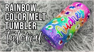 Rainbow Color Melt Tumbler Tutorial