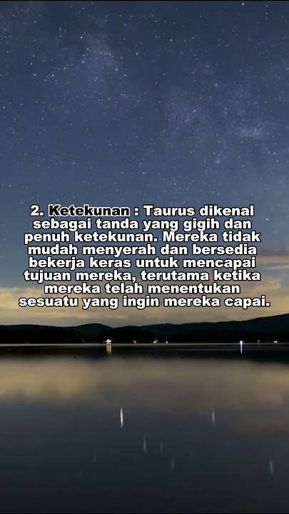 Sifat Umum Zodiak Taurus