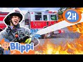 Blippi Fights Fire! 🔥 | 💙 Blippi! 🧡 | Preschool Learning | Moonbug Tiny TV