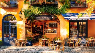 Sweet Bossa Nova Piano Music at Outdoor Coffee Shop Ambience ~ Morning Jazz Cafe for Relax, Work