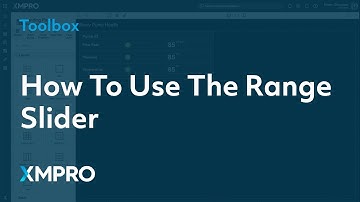 How To Use The Range Slider | XMPRO App Designer Toolbox