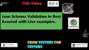 11. How to validate JSON Schema in rest assured with Live examples | Testing Gyan | Rest Assured