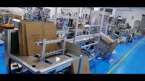 automatic vertical carton  feeder and collector integrated label machine