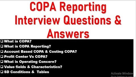 SAP CO COPA Interview Questions and Answers- COPA Interview Questions -SAP FICO interview Questions
