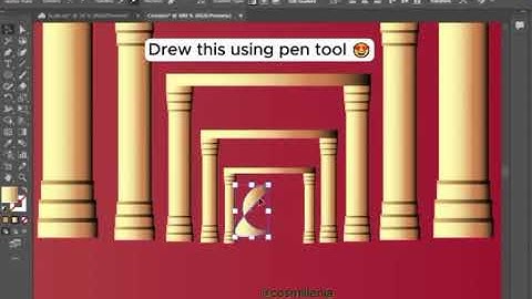 How To Make a Corridor Using Scale Tool 🤩 #graphicdesign #digitalarttutorial  #adobeillustrator