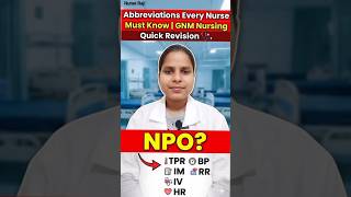 Abbreviations Every Nurse Must Know | GNM Nursing Quick Revision 🩺