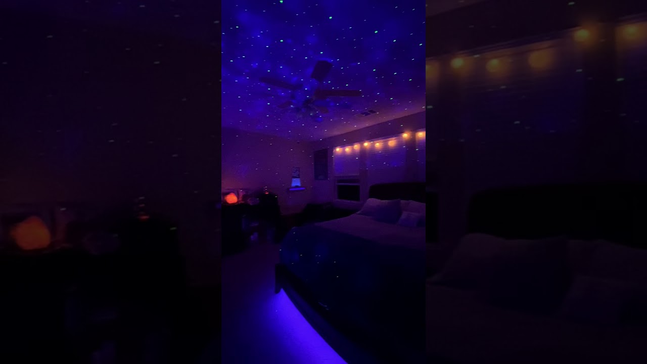 LBell LED Galaxy Starlight Projector in Bedroom - YouTube