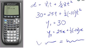 Solving Physics questions using graphing function on TI 84 SE