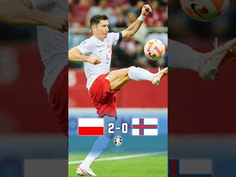 Poland vs Faroe Island (2-0) Highlight & Goal | EUFA Euro Qualifier 2024 #shorts #footballshorts