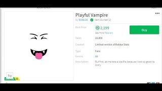 Should You Hoard Playful Vampire Youtube - vampire roblox face