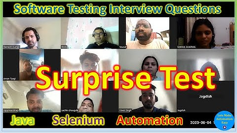 Java Selenium Interview Questions | Surprise Test | Pradeep Nailwal