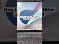 How to Create Partition in Windows 11 | Make New Drive | #windowstips #laptop #windows #shorts