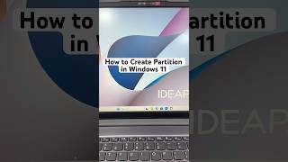 How to Create Partition in Windows 11 | Make New Drive | #windowstips #laptop #windows #shorts