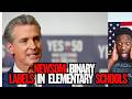 Democrats Liberals Binary labels elementary schools in California by Gavin Newsom