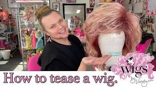 Wigs By Vanity-How to tease a wig.