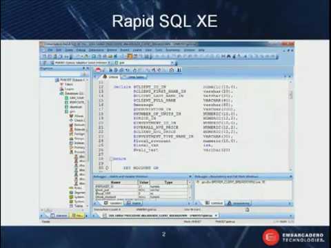 Introduction to Rapid SQL XE