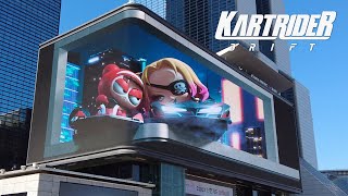 KartRider Drift 3D Billboard in Seoul 4K l Coex Gangnam l 카트라이더 드리프트 3D광고 screenshot 4