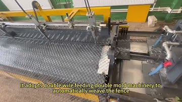Double Wire Chain Link Fence Machine Automatic Manufacturing Wire Mesh Fencing Making #fencemachine