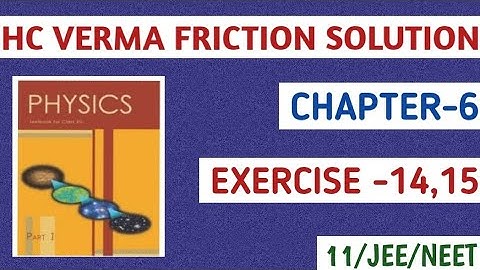 HC VERMA FRICTION SOLUTION I HCV FRICTION SOLUTION I HC VERMA CHAPTER6 QUESTION 14,15 I HCV SOLUTION