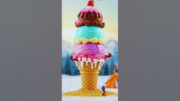 Climbing the Ice Cream Mountain 🍦#AazanDigix #TechTrends #ai #aiart #ytshorts #shortvideo