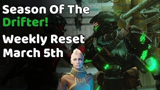 Destiny 2 New Weekly Reset - Season Of The Drifter!, Eververse, Challenges & More! (5th March)