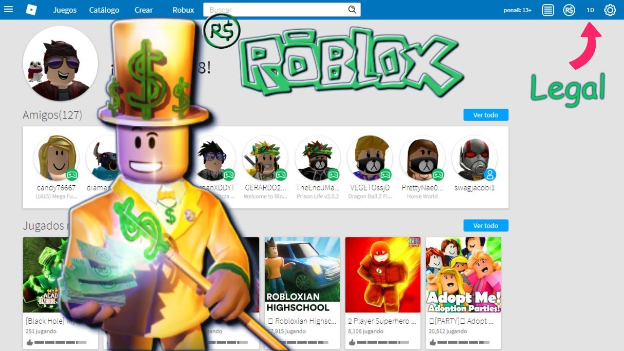 Como obtener robux sin hack, legalmente (ROBLOX) - YouTube - 