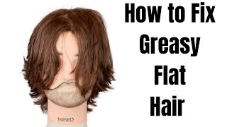 How to Fix Greasy Flat Hair - TheSalonGuy screenshot 1