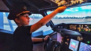 Отдых в Беларуси. Реальный авиатренажер Боинг 737 в центре Минска