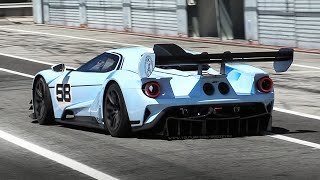 700HP Ford GT MkII Track-Only Car in action at Monza Circuit: Start Up, Accelerations & Downshifts!