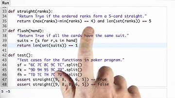 Straight And Flush Solution - Design of Computer Programs