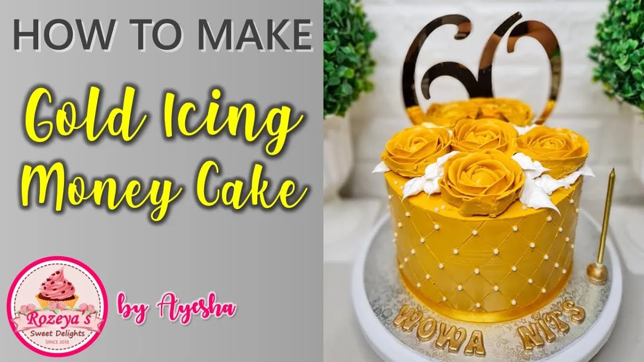 How to Make Gold Icing  Gold food coloring, Cupcake decorating