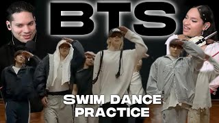WHAT A FREAKING VIBE!!Waleska & Efra react to BTS 'SWIM' Dance Practice