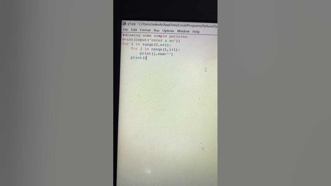 Simple And Elegant Pattern formed by loop inside loop || Python Code😻😄 ...