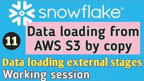 Data loading from external stages |  using AWS S3 bucket as cloud platform | Snowflake data loading