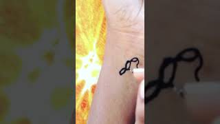 Bow style henna design tattoo viral video