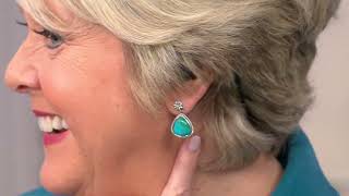 American West Sterling Silver Trillion Cut Gemstone Post Earrings on QVC