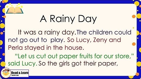 Developing Reading Power 3 l Exercise No. 1 A Rainy Day