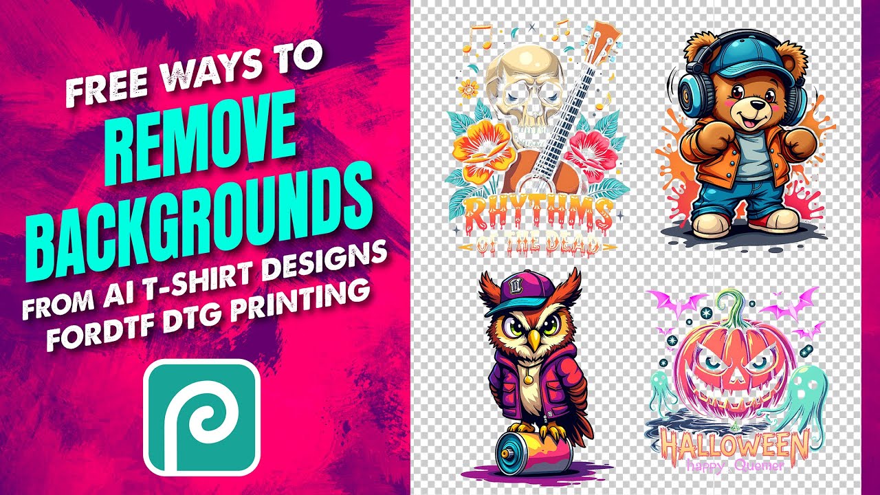 Free Ways to Remove Backgrounds from AI T-Shirt Designs for DTF DTG ...