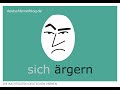 ärgern | Konjugation, Bedeutungen &amp; Beispiele | 200 deutsche Verben (010/200)