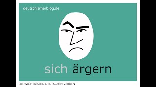 ärgern | Konjugation, Bedeutungen &amp; Beispiele | 200 deutsche Verben (010/200)