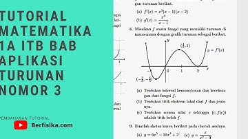 PEMBAHASAN TUTORIAL MATEMATIKA 1A ITB BAB 3 APLIKASI TURUNAN NOMOR 3