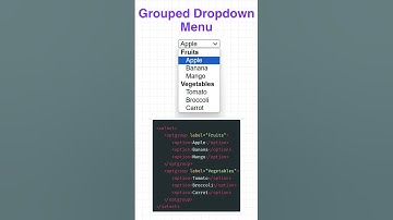 Grouped Dropdown Menu #htmlcss #frontend