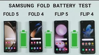 Samsung Z Fold 5 vs Z Fold 4 vs Z Flip 5 vs Z Flip 4 Battery Drain Test | Battery Test