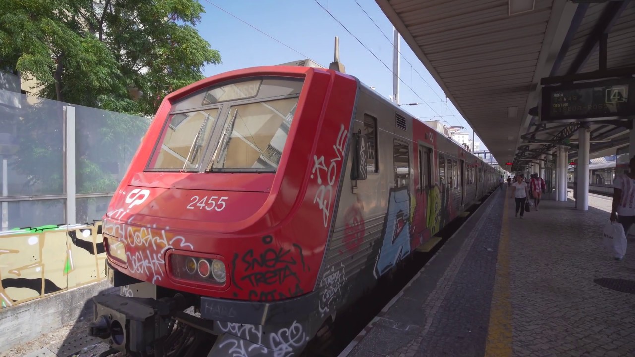 Portugal, Lisbon, train ride from Monte Abraão to Santa Cruz Damaia