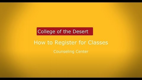 How to register for classes using Self-Service - English