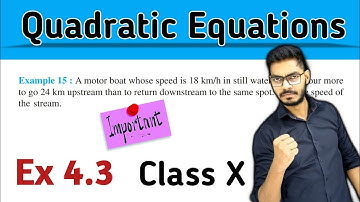Example 15 Chapter 4 (Quadratic Equation) Class 10th Math | By Rajeev Kumar
